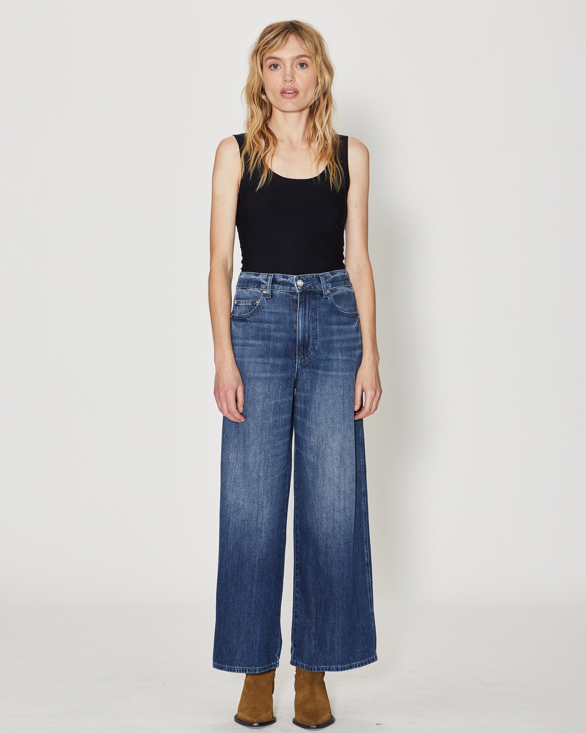 LE JEAN Juliette Wide Leg Ankle in Sierra Sky