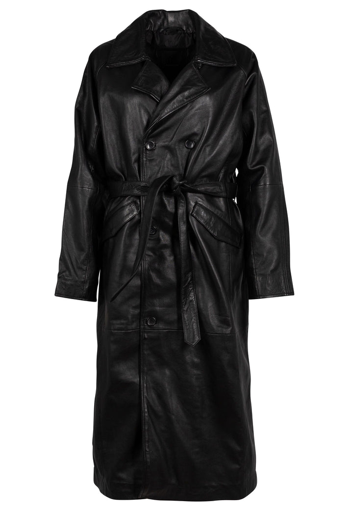 Mauritius Leather Deniz OS Leather Trench Coat