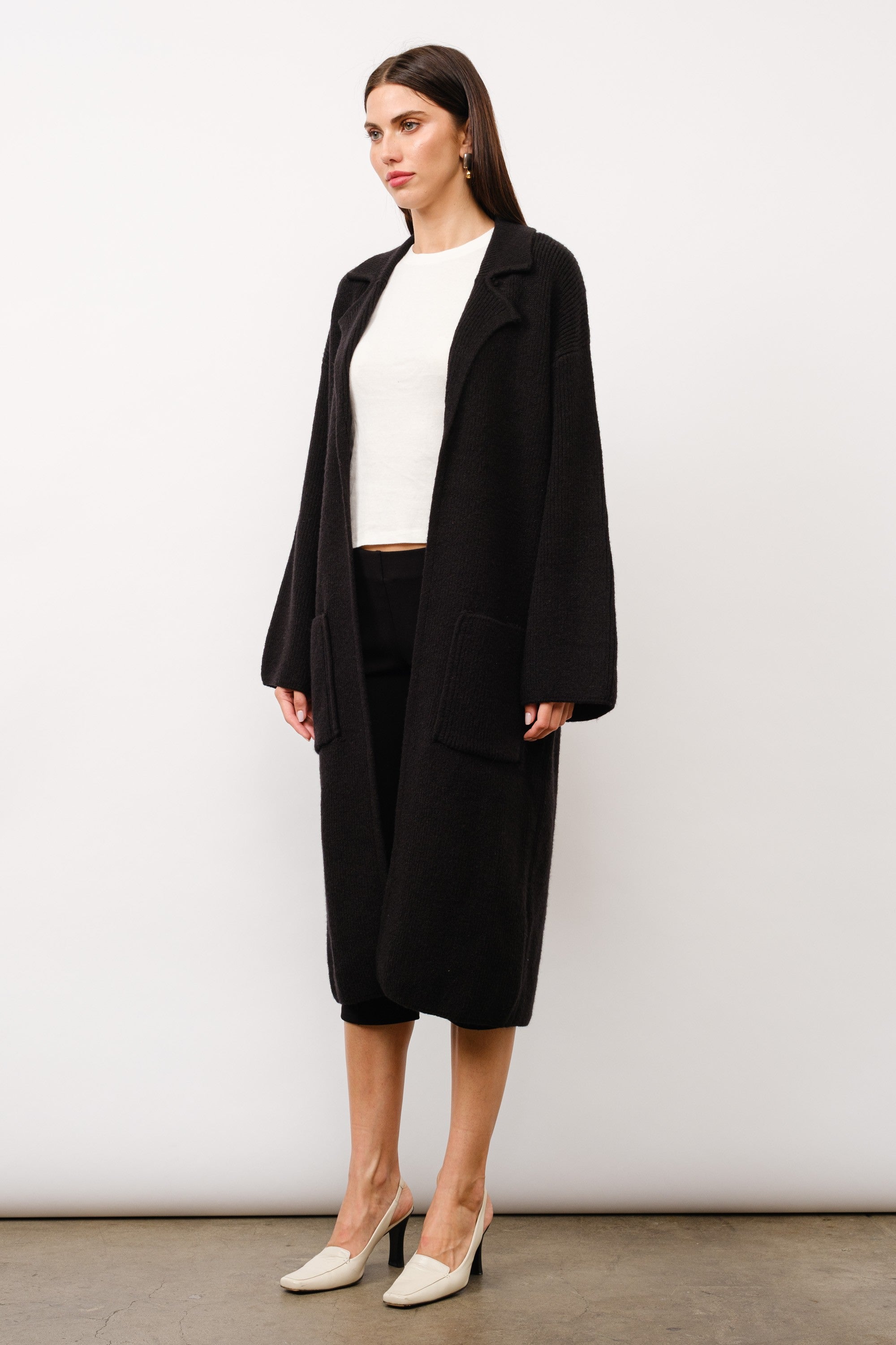 NYLAND Mavis Cardigan Coat Black