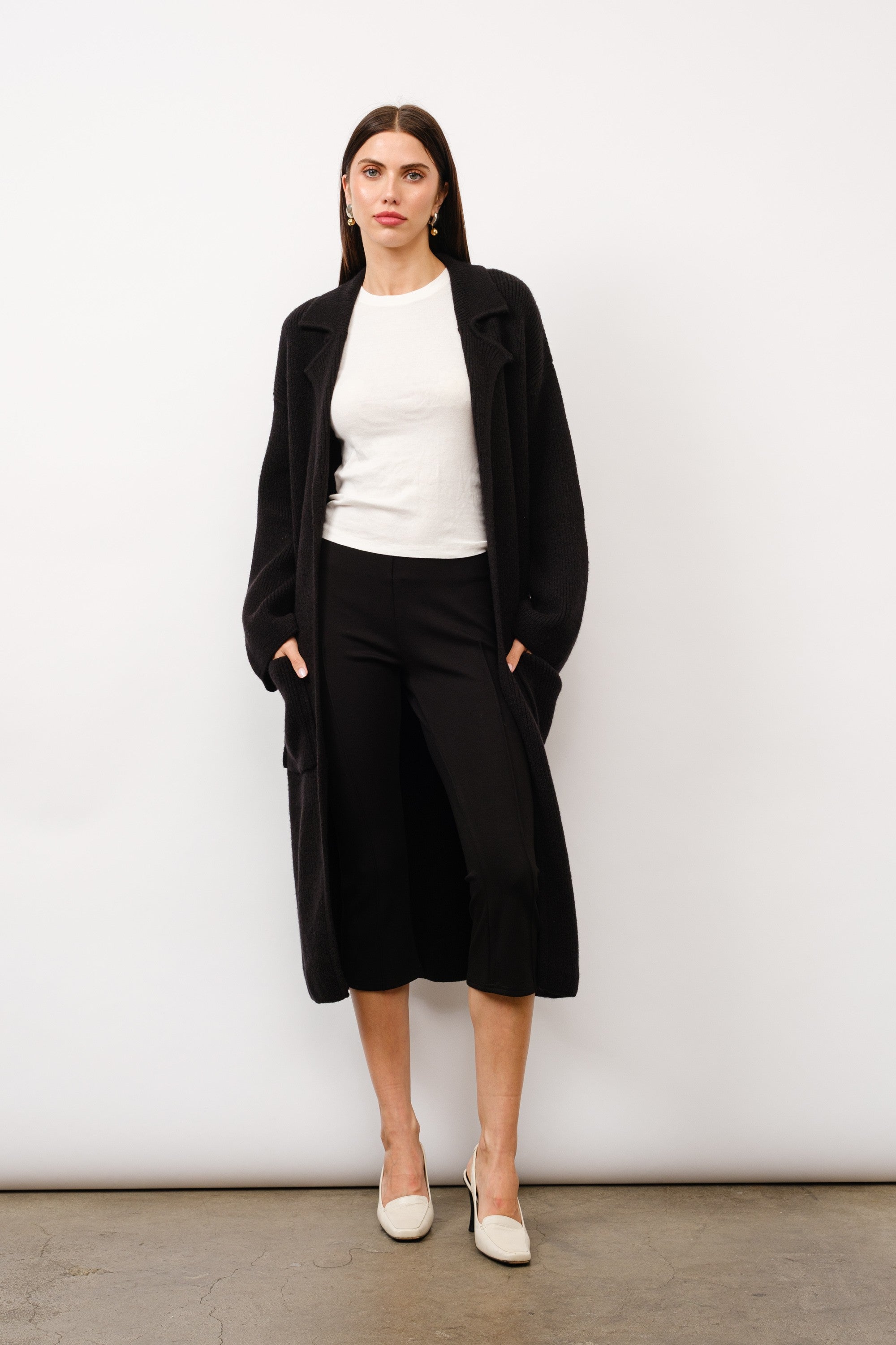 NYLAND Mavis Cardigan Coat Black