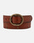 Amsterdam Heritage Dion Round Buckle Leather Studded Belt