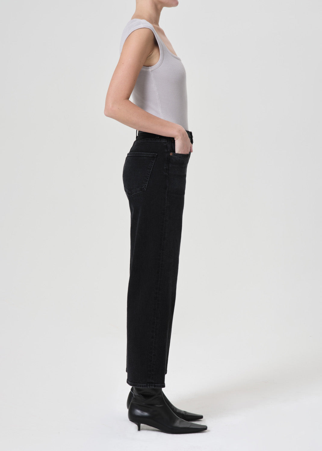 AGOLDE Ren High Rise Wide Leg in Hush