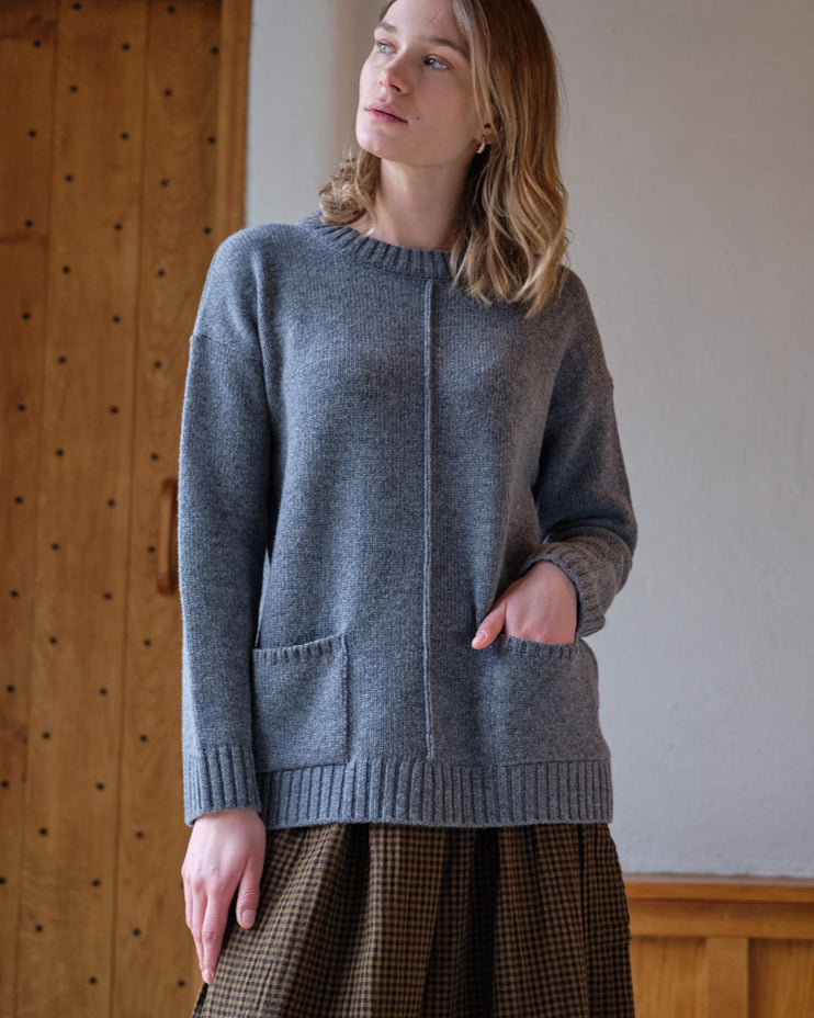 BIBICO Aimee Relaxed Jumper in Gey Mix