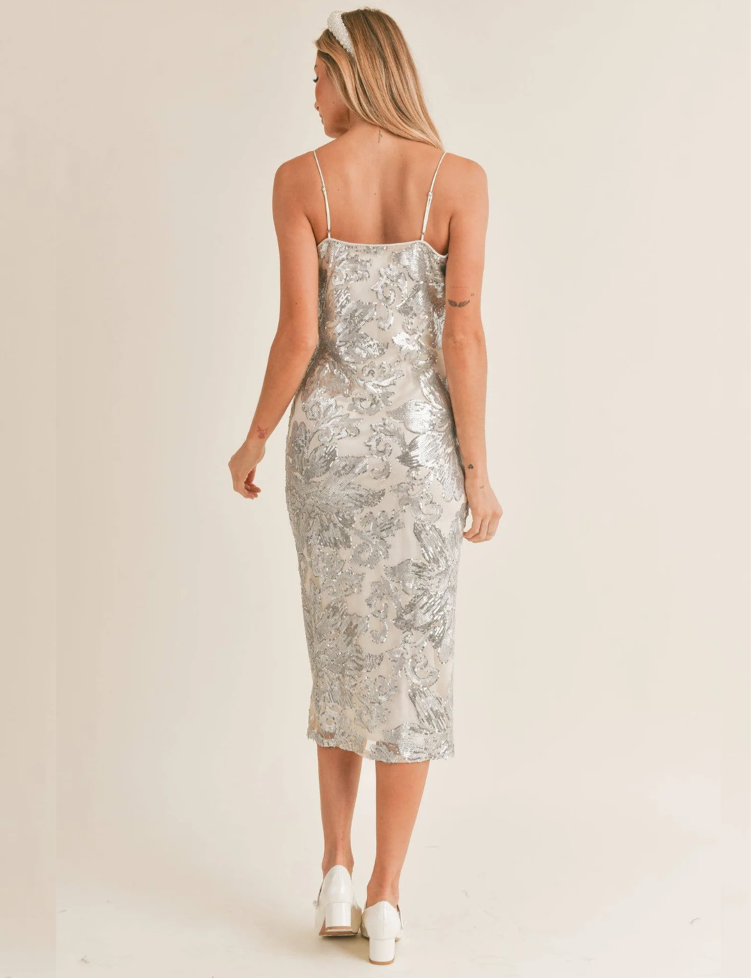 SAGE THE LABEL Aura Sequin Midi Dress