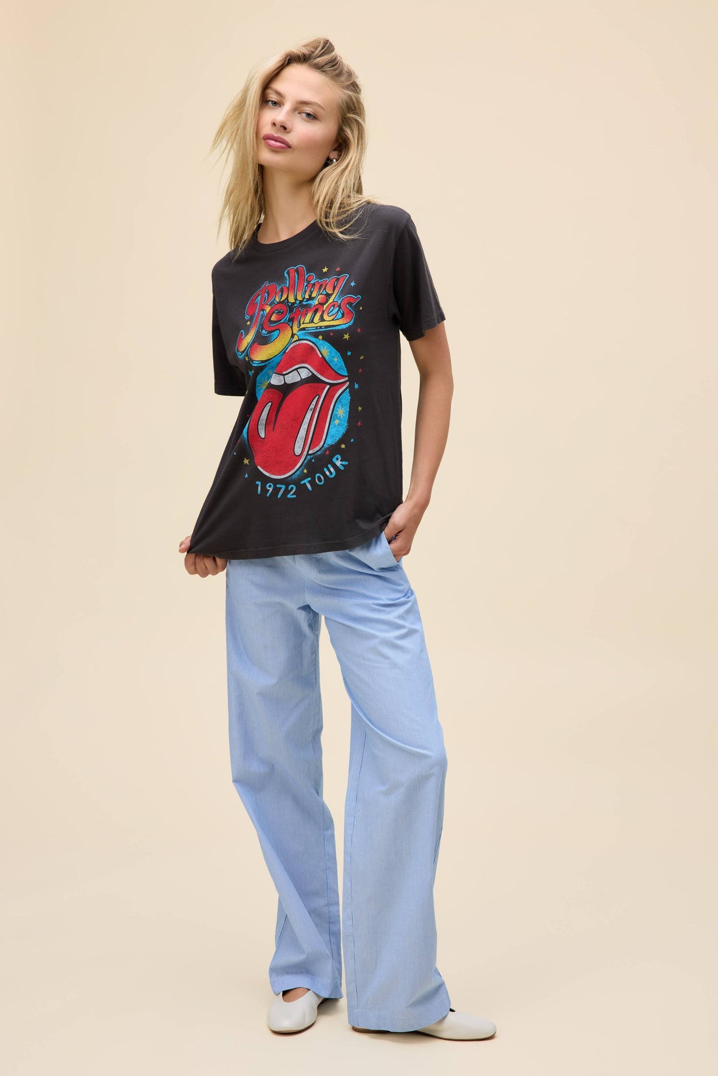 DAYDREAMER Rolling Stones 1972 Tour Boyfriend Tee