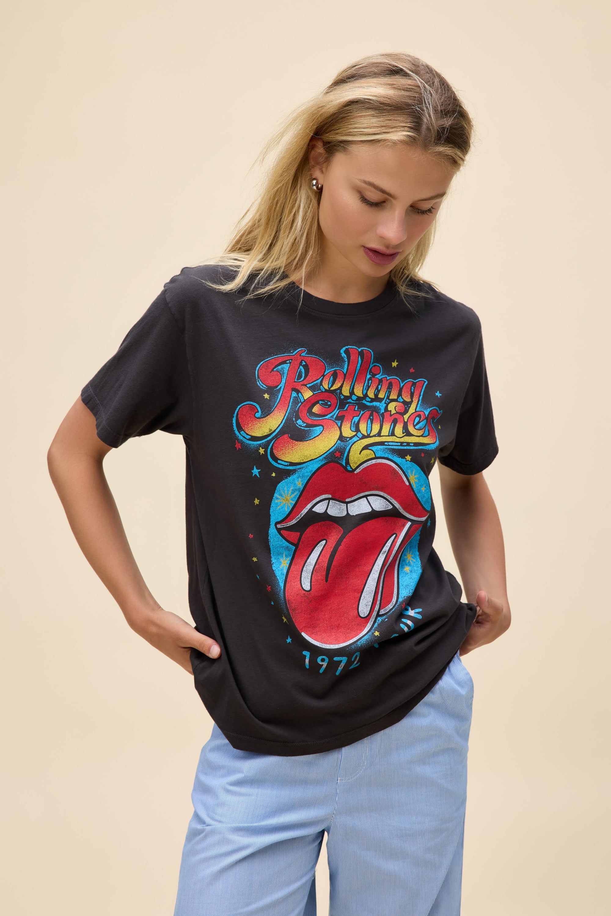 DAYDREAMER Rolling Stones 1972 Tour Boyfriend Tee