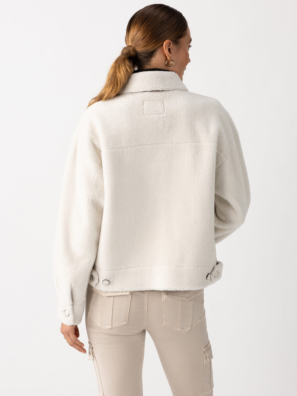 Sanctuary Cozy Sherpa Shacket Chalk