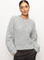 Sanctuary Fuzzy Volume Sleeve Sweater Heather Grey