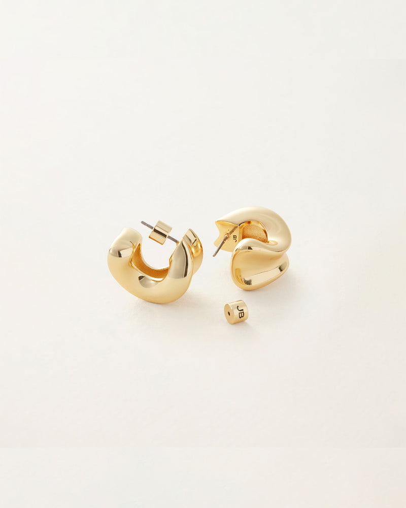 Jenny Bird Chunky Doune Hoops Gold