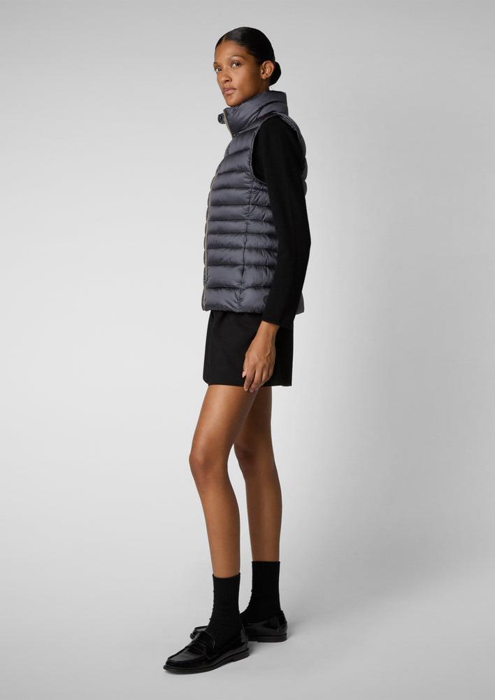 Save The Duck Lynn Vest in Ebony Grey