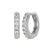 The Land of Salt CZ Diamond Huggie Hoops in Silver