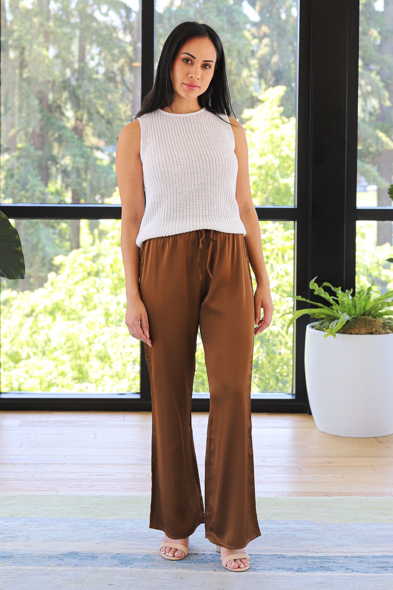 GOLDEN Sam Silky Straight Leg Pants