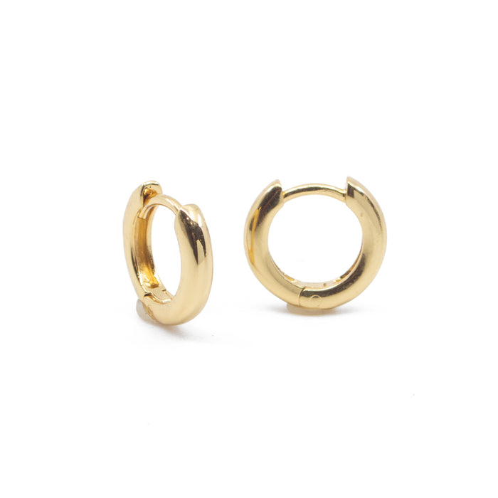 The Land of Salt Classic Huggie Hoops in Gold