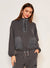 Sundry Mixed Media Half Zip Popover Washed Black
