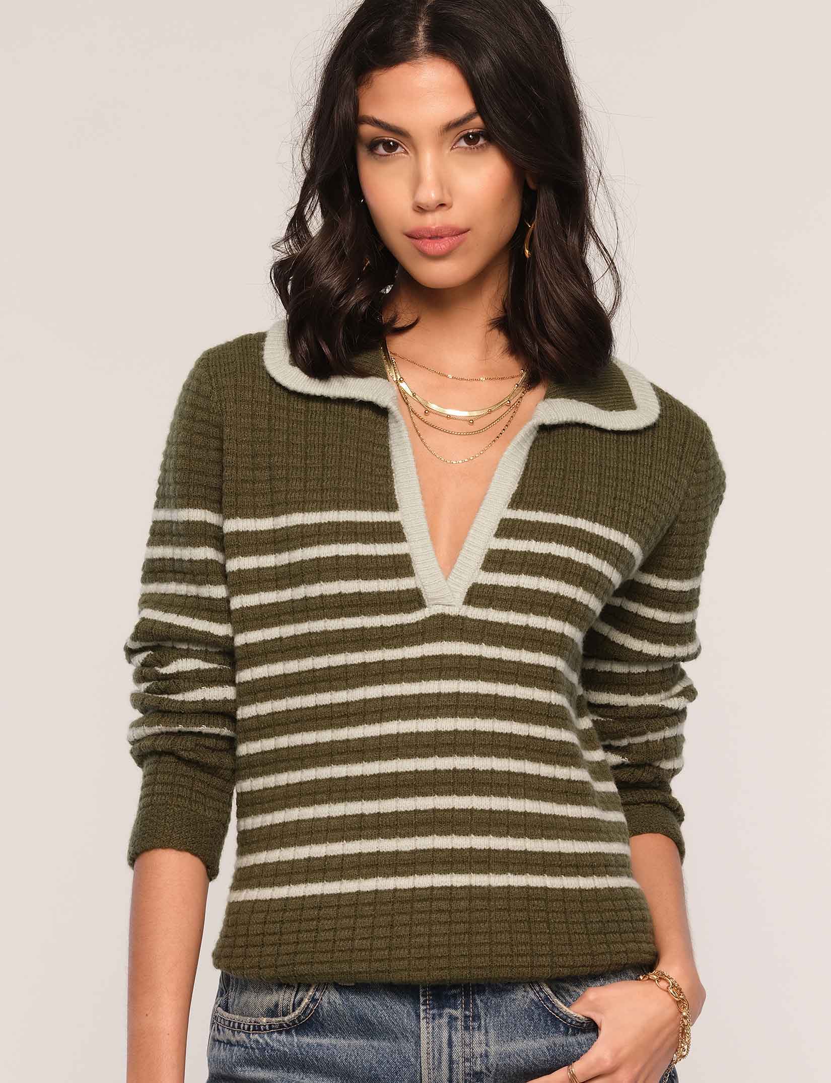 Heartloom Spira Sweater Olive