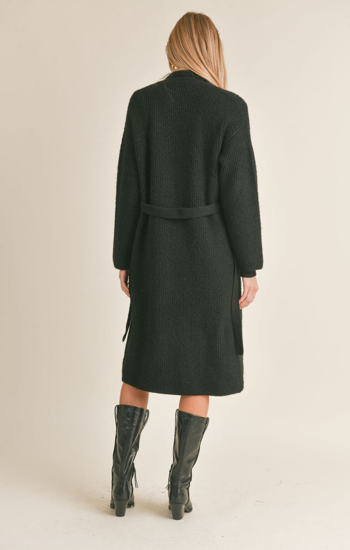 SAGE THE LABEL Krissy Belted Sweater Duster