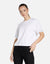 Michael Lauren Hester S/S Oversized Crop Tee White