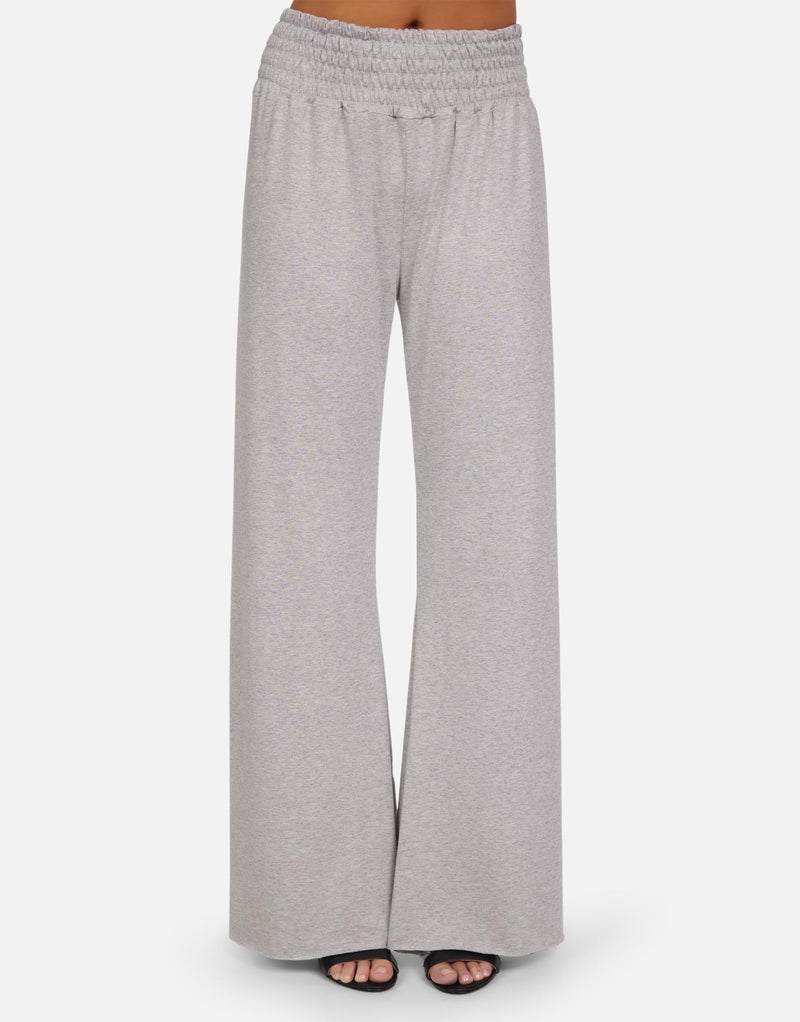 Michael Lauren Zain Wide Leg Pant with Smocking Waistband