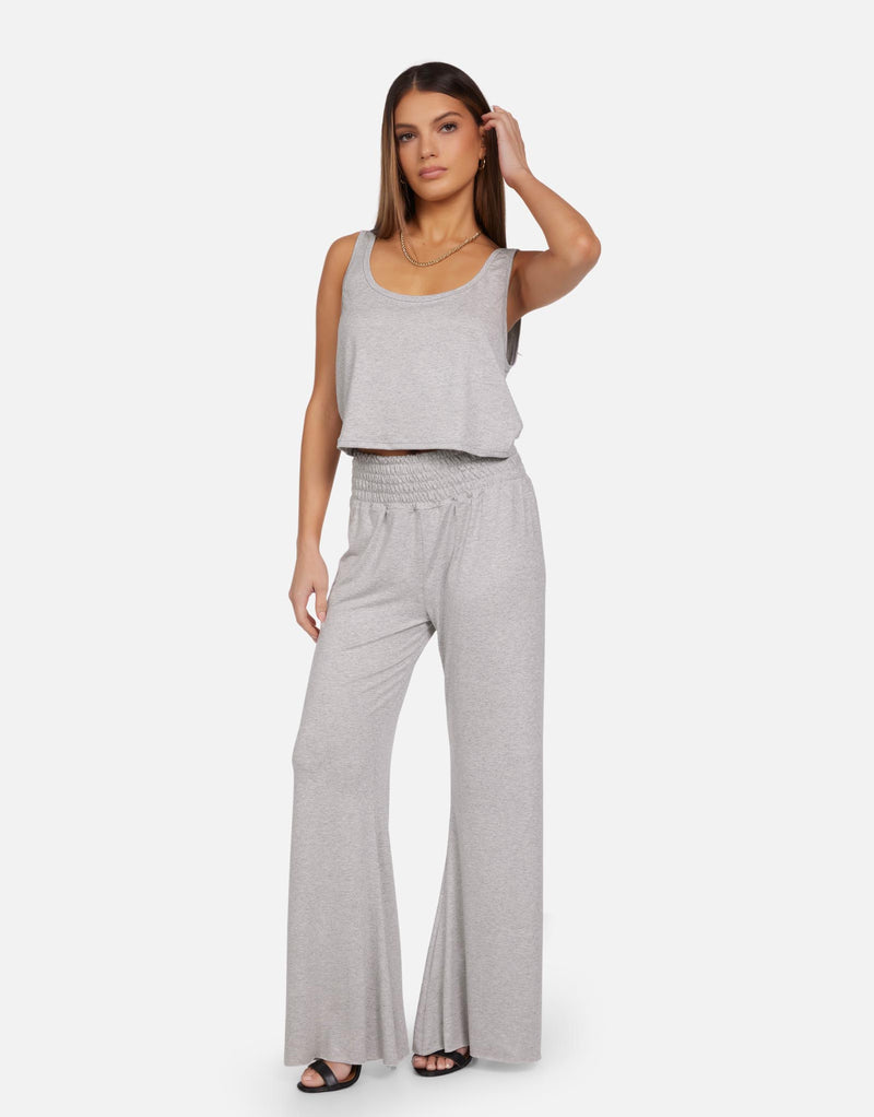 Michael Lauren Zain Wide Leg Pant with Smocking Waistband