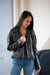 Mauritius Leather Christy RF Jacket Black Silver