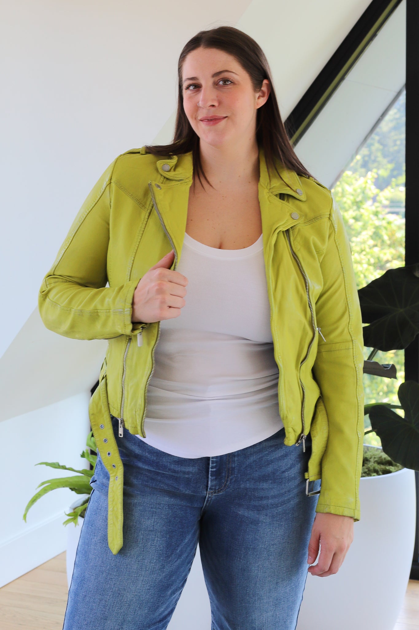 Mauritius Leather Wild 2 RF Jacket Lime