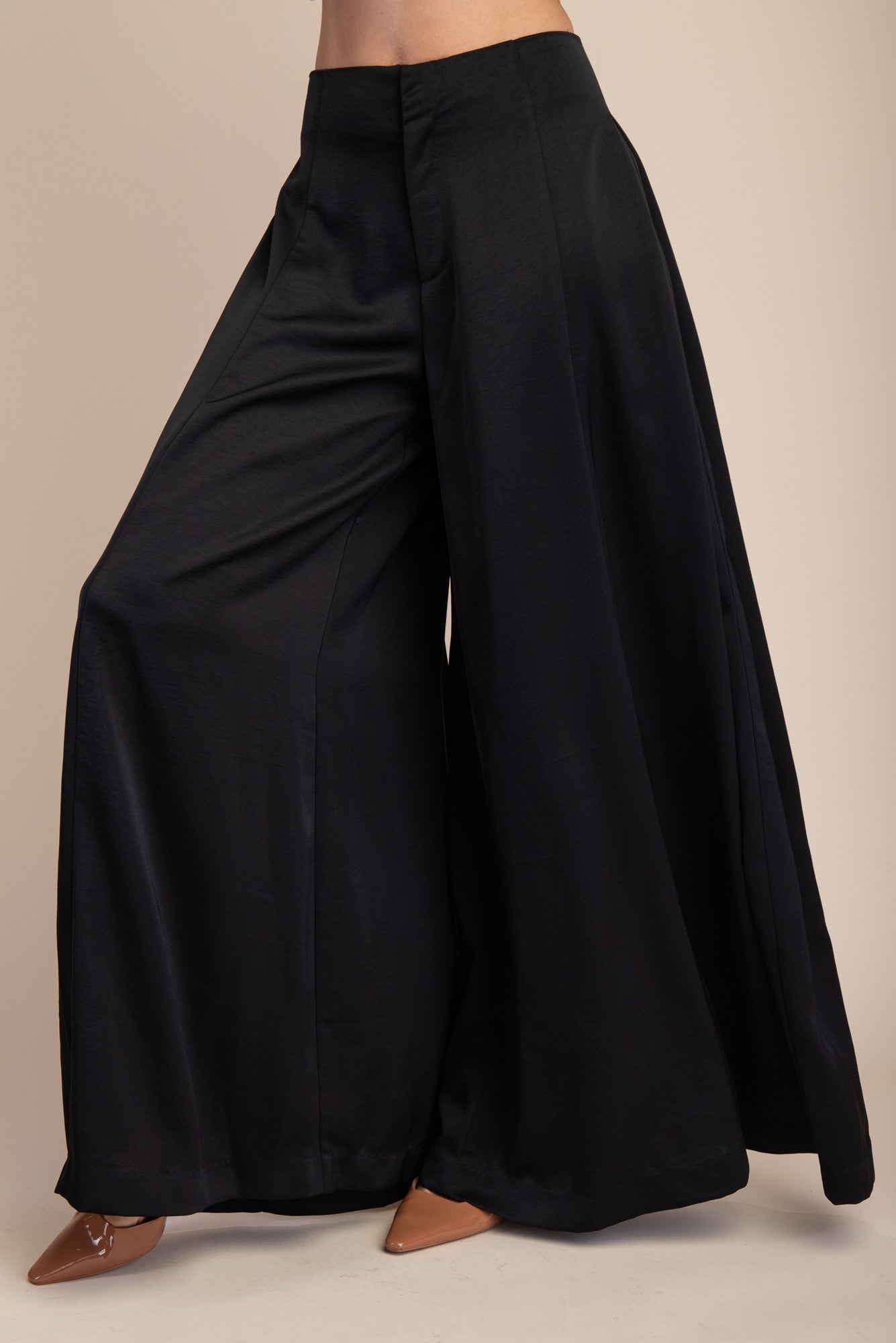 NYLAND Claudia A-Line Palazzo Pants Black