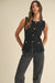 NYLAND Lorelei Crystal Button Sweater Vest Black