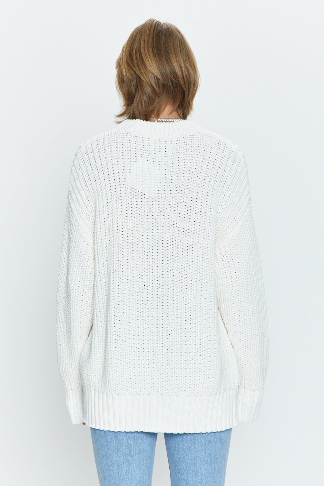 PISTOLA Helene Split Hem Sweater Ecru