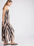 Self Contrast Katya “U” Ring Halter Dress Pink Zebra