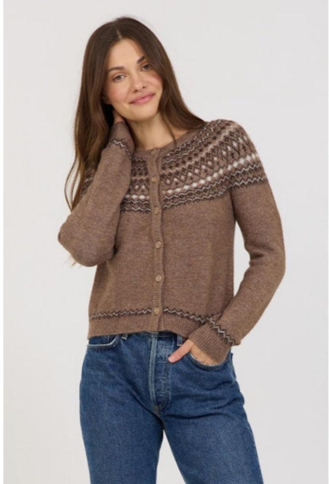 Stitches & Stripes Wilder Cardigan Cocoa Combo