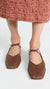 ALOHAS Sway Leather Ballet Flats Chestnut Brown