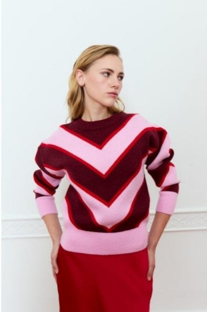 DELUC Bellis Sweater Pink Bordeaux