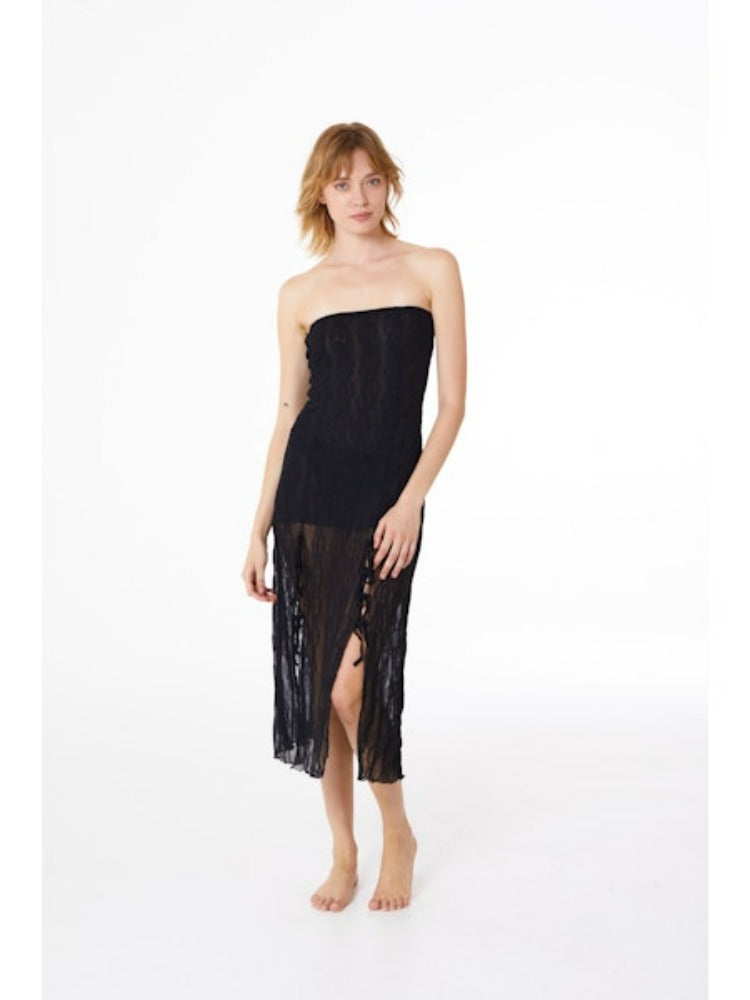 Find Me Now Mariposa Tube Midi Dress