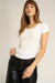 PROJECT SOCIAL T Julie Scoop Neck Sweater Rib Tee White