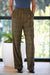 NYLAND Riley Checked Wide Leg Pants Navy/Olive