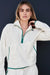 Sundry Sherpa 1/2 Zip Sweatshirt Cream