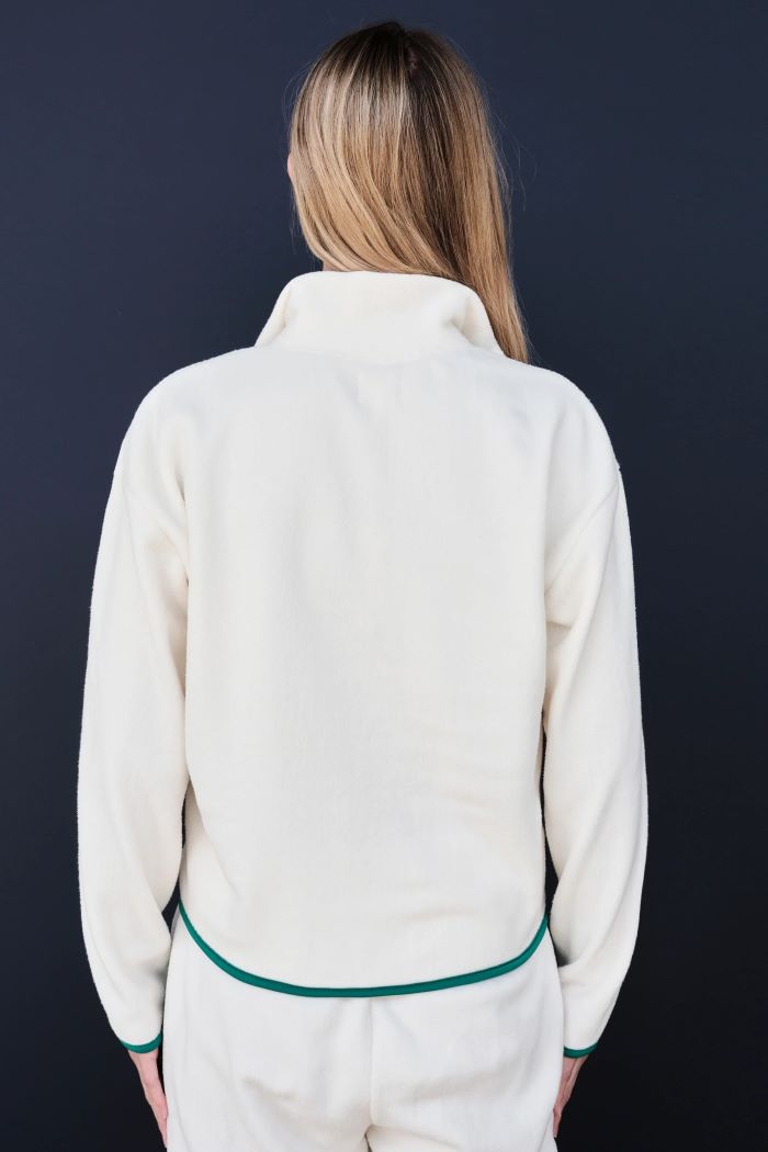 Sundry Sherpa 1/2 Zip Sweatshirt Cream