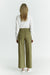 OAT High Rise Wide Leg Jean in Martini Olive