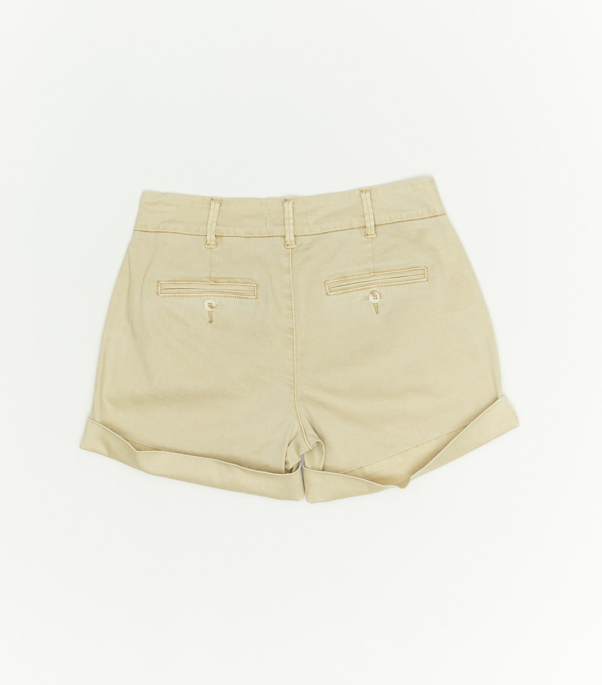 OAT Mid Rise Slit Pocket Shorts New Khaki