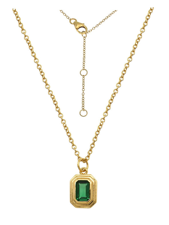 The Land of Salt Ames Emerald Amulet Pendant Necklace