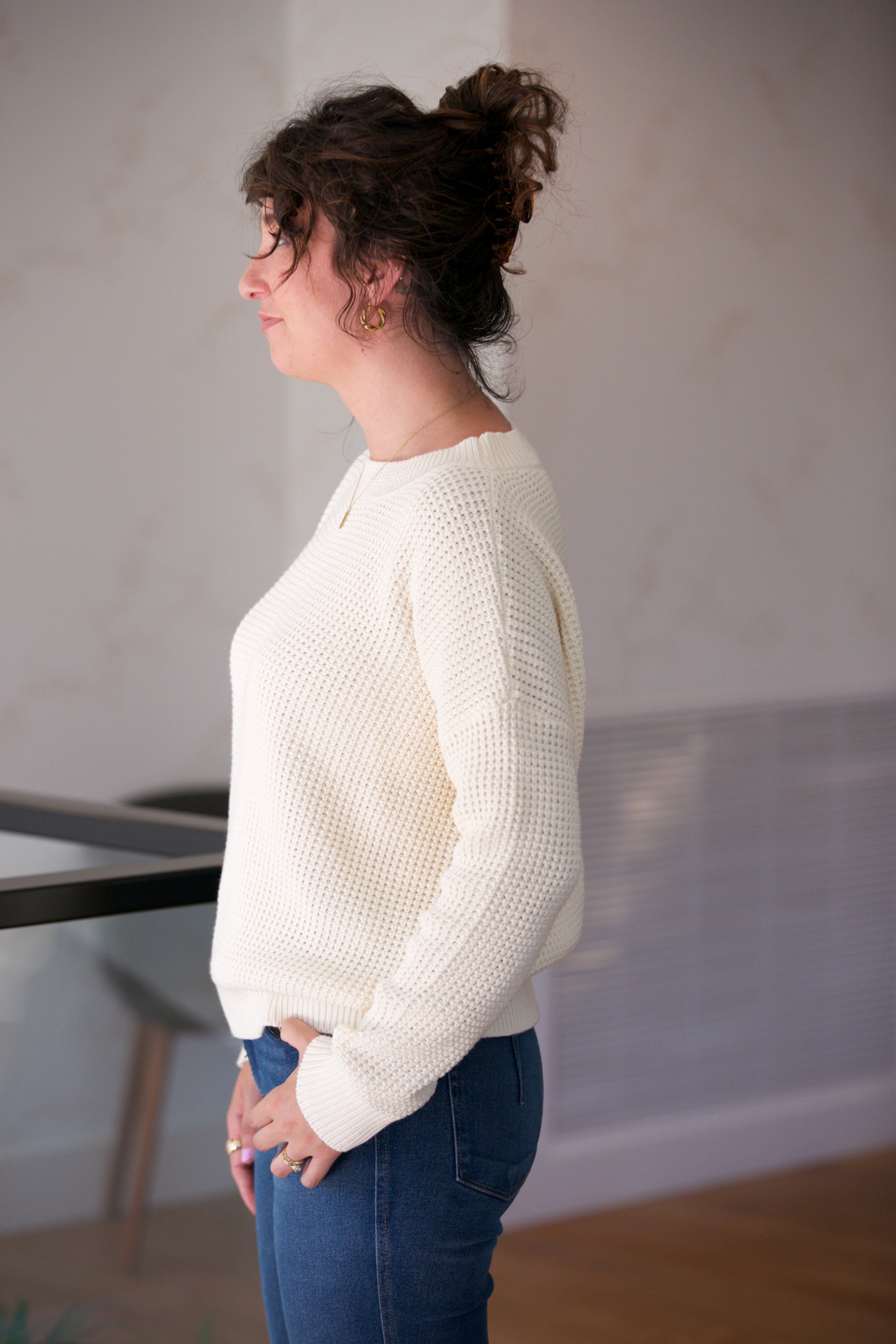 EMERSON FRY Daily Sweater Ivory Organic