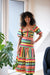 Farm Rio Rainbow Stripes Midi Dress