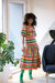 Farm Rio Rainbow Stripes Midi Dress