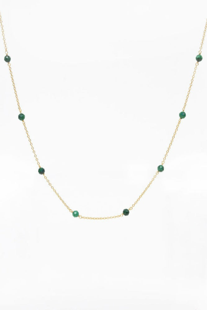 The Land of Salt Malachite Drop Choker Necklace