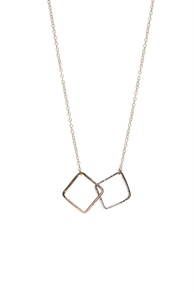 Kenda Kist Interlocking Square Necklace