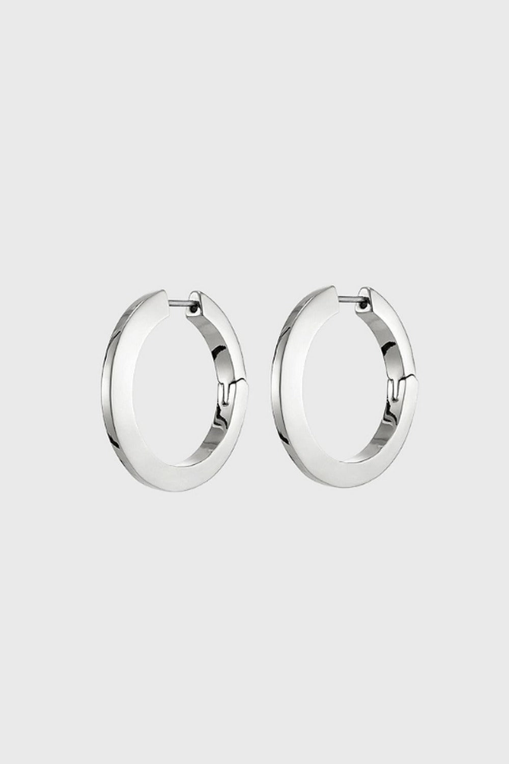 Jenny Bird Toni Hinged Hoop Earrings Silver